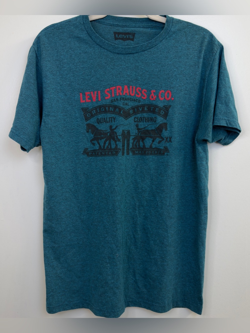 Levi's Men's Teal Graphic Logo Short Sleeve Tee Size Medium